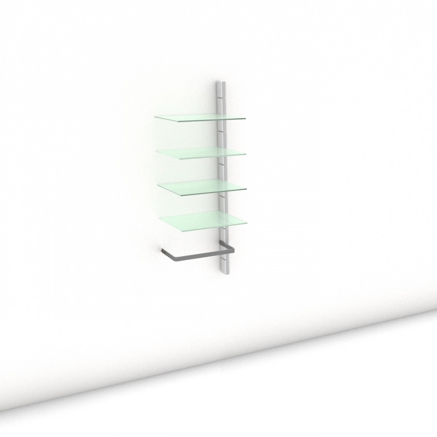 Begehbarer Kleiderschrank - Comfort (L) 51 - Anbauelement - Maß: 51 x 143,2 x 45 cm (B x H x T)