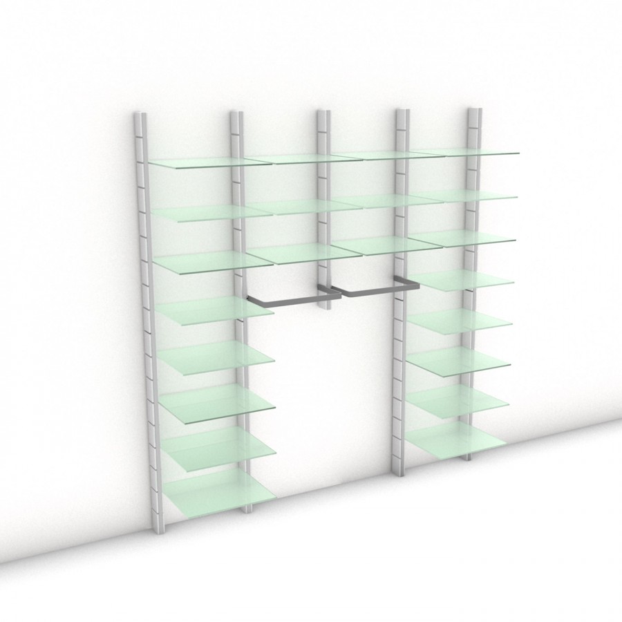 Begehbarer Kleiderschrank - WALK-IN "Comfort II" 204  - Maß: 204 x 215,2 x 45 cm (B x H x T)