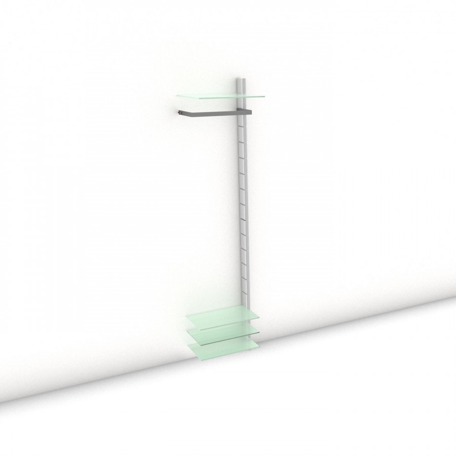 Garderobe - HALL-STAND - Comfort (XL) 51 - Anbauelement - Maß: 51 x 215,2 x 30 (45) cm (B x H x T)